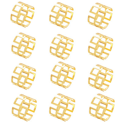 12gb Muguras raksts Kāzu salvešu gredzeni Galda dekorēšana Dobs Ģimenes Salidojums Ikdienas lietošanai Salvešu sprādzes turētājs