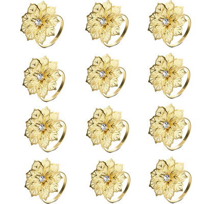 12gb Muguras raksts Kāzu salvešu gredzeni Galda dekorēšana Dobs Ģimenes Salidojums Ikdienas lietošanai Salvešu sprādzes turētājs