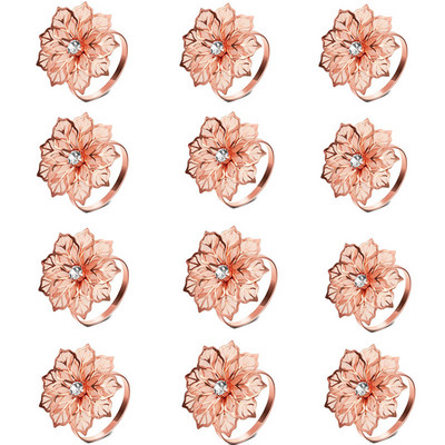 12gb Muguras raksts Kāzu salvešu gredzeni Galda dekorēšana Dobs Ģimenes Salidojums Ikdienas lietošanai Salvešu sprādzes turētājs