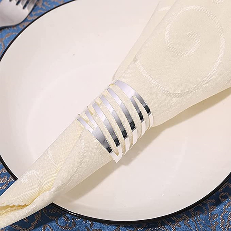 12gb Muguras raksts Kāzu salvešu gredzeni Galda dekorēšana Dobs Ģimenes Salidojums Ikdienas lietošanai Salvešu sprādzes turētājs