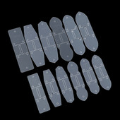 Nauji 6 vnt. / rinkinys PVC odinio diržo sagties galvutės šablonai perforavimo formos trafareto įrankis „pasidaryk pats“ odinis amatų įrankis