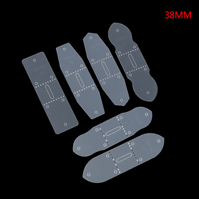 Nauji 6 vnt. / rinkinys PVC odinio diržo sagties galvutės šablonai perforavimo formos trafareto įrankis „pasidaryk pats“ odinis amatų įrankis