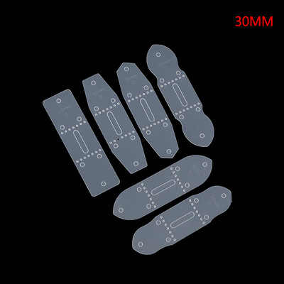 Nauji 6 vnt. / rinkinys PVC odinio diržo sagties galvutės šablonai perforavimo formos trafareto įrankis „pasidaryk pats“ odinis amatų įrankis