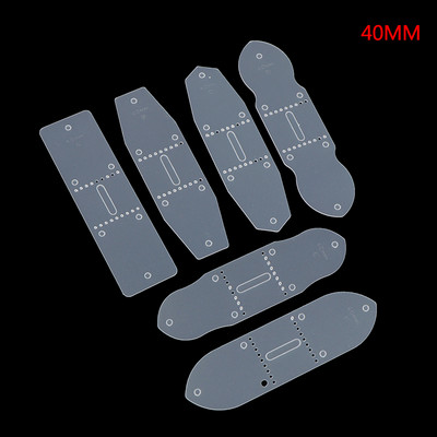 Nauji 6 vnt. / rinkinys PVC odinio diržo sagties galvutės šablonai perforavimo formos trafareto įrankis „pasidaryk pats“ odinis amatų įrankis