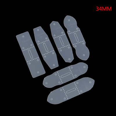 Nauji 6 vnt. / rinkinys PVC odinio diržo sagties galvutės šablonai perforavimo formos trafareto įrankis „pasidaryk pats“ odinis amatų įrankis