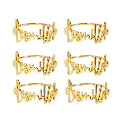 2/4/6 gab Leoy salvešu gredzeni Letter Prayer 42MM Alloy Blessing Bismillah salvešu turētājs kāzu dvieļu gredzenu galda dekorēšanai