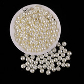 DIY sānu caurumu imitācijas pērļu roku darbs materiāls rotaslietas rokassprādze apģērbu dekorēšanas aksesuāri ABS apaļas brīvas krelles 8mm