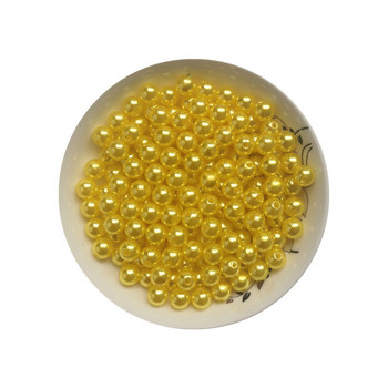 Διπλή τρύπα απομίμηση μαργαριτάρι κοσμήματα βραχιόλι Κολιέ Ρούχα Διακόσμηση Αξεσουάρ Χειροποίητο Υλικό Στρογγυλή χάντρα 6-10 χλστ.
