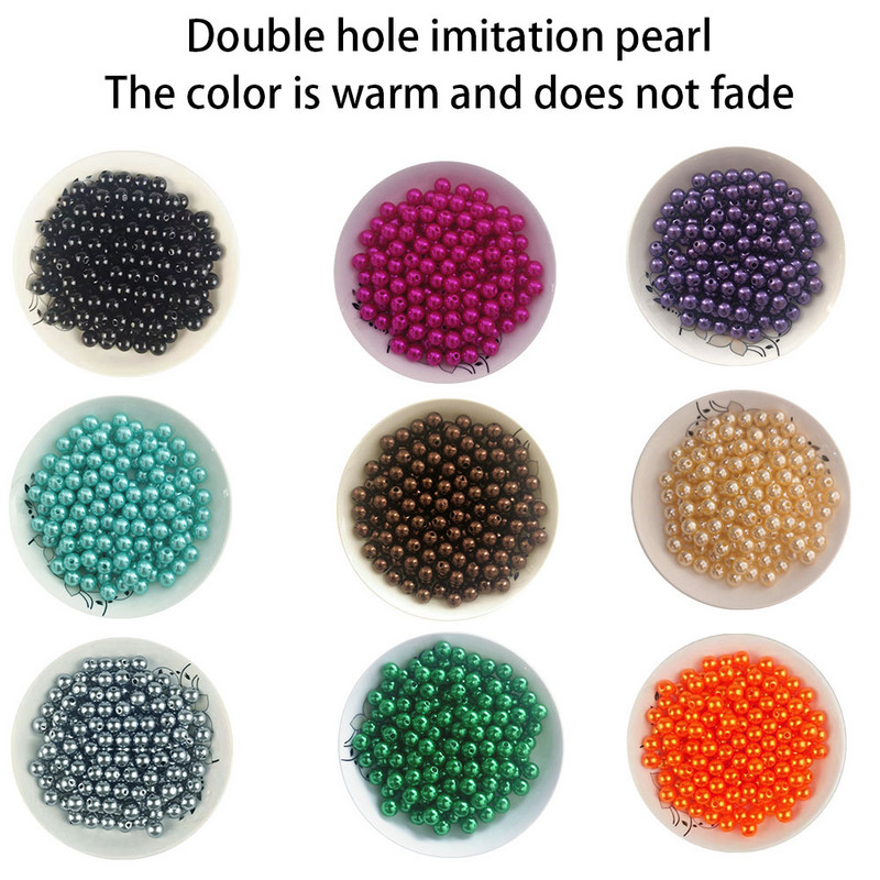 Dubultā cauruma pērļu imitācijas rotaslietas rokassprādzes kaklarota, apģērbs, rotājums, aksesuāri, rokām darināts materiāls, apaļa pērle, 6-10 mm ar pērlītēm