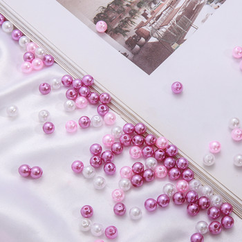 100 бр./лот 8 мм кръгла ABS имитация на перла за Направи си сам сватбена рокля Костюм Апликация Занаятчийски аксесоари Направи си сам бижута Гривна