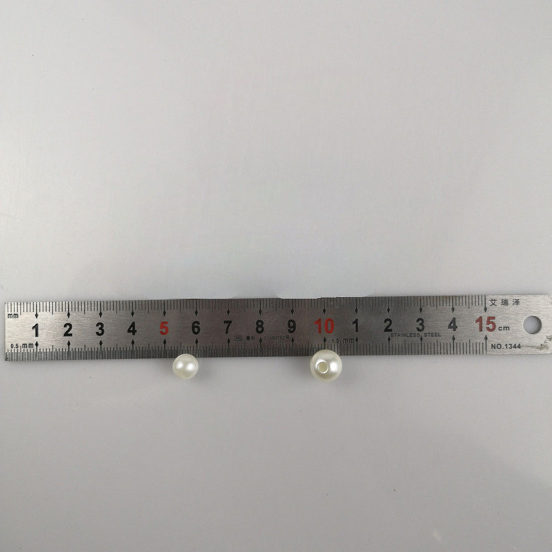 Viena cauruma imitācija pērļu ziloņkaula balts apģērbu aksesuāri brīvas krelles 8-10mm roku darbs materiāls spīdīga sveķu rotaslietas rotājumi