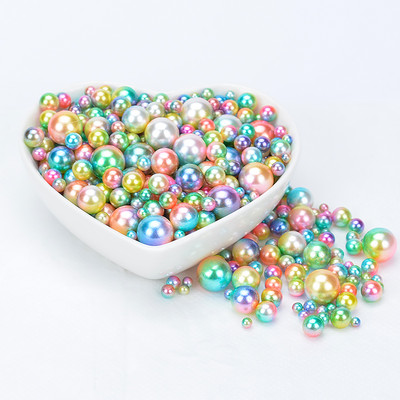 15 g jaukta izmēra 4/5/6/8 mm krelles bez cauruma Krāsainas pērles, apaļas akrila pērles imitācijas, DIY rotaslietu izgatavošanai, apģērba apavi