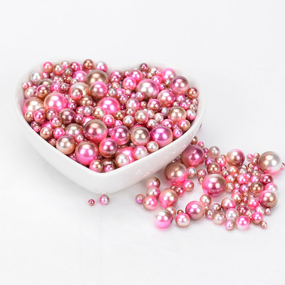 15 g jaukta izmēra 4/5/6/8 mm krelles bez cauruma Krāsainas pērles, apaļas akrila pērles imitācijas, DIY rotaslietu izgatavošanai, apģērba apavi