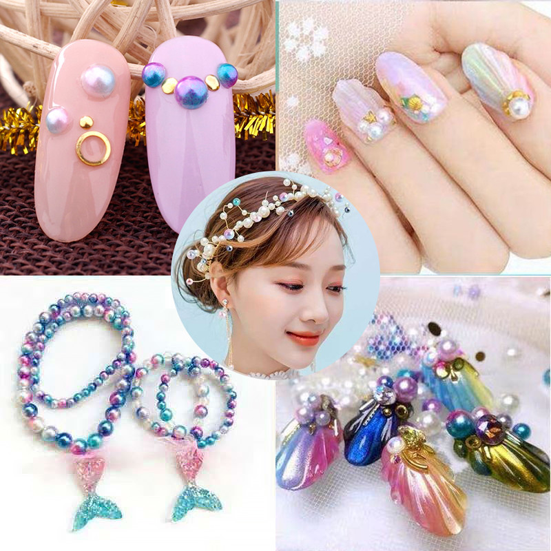 15 g jaukta izmēra 4/5/6/8 mm krelles bez cauruma Krāsainas pērles, apaļas akrila pērles imitācijas, DIY rotaslietu izgatavošanai, apģērba apavi