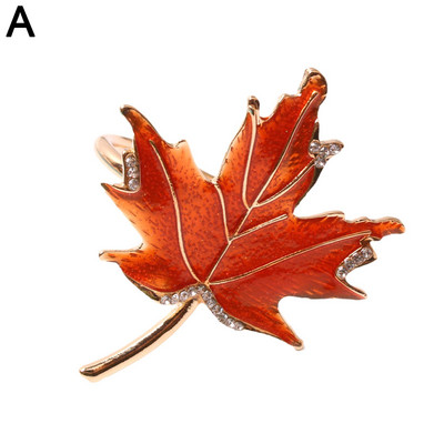 Salvešu gredzeni Kļavu lapu salvešu gredzenu turētājs Fall salvešu gredzeni vakariņām Ziemassvētku Pateicības ballītei banketu bufetes galda dekors