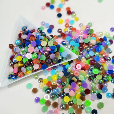 2/3/4/5/6/8/10/12mm pērļu krelles ABS brīvas pusapaļas pērļu rokdarbi modes rotaslietu izgatavošanai nagu mākslas DIY imitācijas apģērba krelles