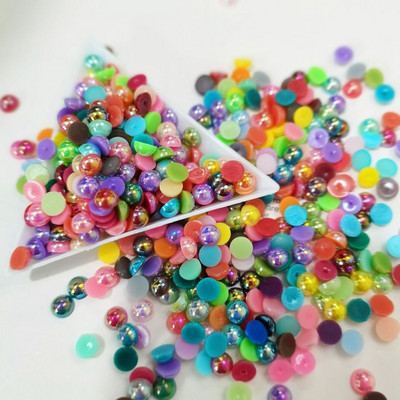 2/3/4/5/6/8/10/12mm pērļu krelles ABS brīvas pusapaļas pērļu rokdarbi modes rotaslietu izgatavošanai nagu mākslas DIY imitācijas apģērba krelles