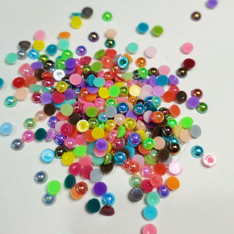 2/3/4/5/6/8/10/12mm pērļu krelles ABS brīvas pusapaļas pērļu rokdarbi modes rotaslietu izgatavošanai nagu mākslas DIY imitācijas apģērba krelles