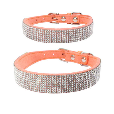 Bling Rhinestone suns kaķa kakla siksna mīksts materiāls āda mājdzīvnieks kucēns kaķēns dimanta kaklasiksna Maza vidēja čivavas mopsis Jorkijs