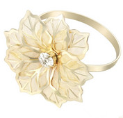 12gab Leģētā salvešu gredzena ziedu Rhinestone Design dvieļu salvešu sprādzes turētāji Kāzu ballītes vakariņu galda dekorēšana