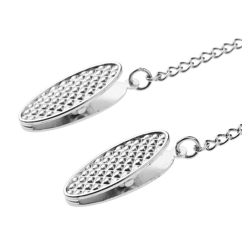 1 gab. Salvešu servjetu dvieļu priekšauta priekšautiņa turētājs Ērts ķēdes metāla saspraudes kakls pieaugušo salvete Droši novietots salvešu ķēdes klipu turētājs