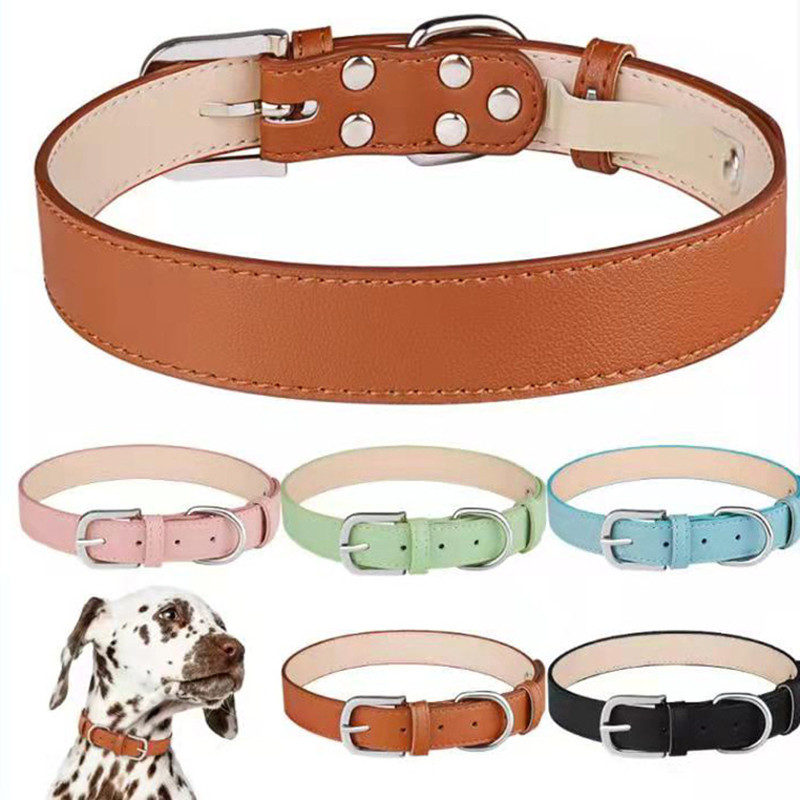 Jauna luksusa PU ādas apkakle vidēji lieliem suņiem Regulējama kaklarota suņu kaklasiksna Izturīga kaķu kaķu kucēnu mājdzīvnieku piederumi