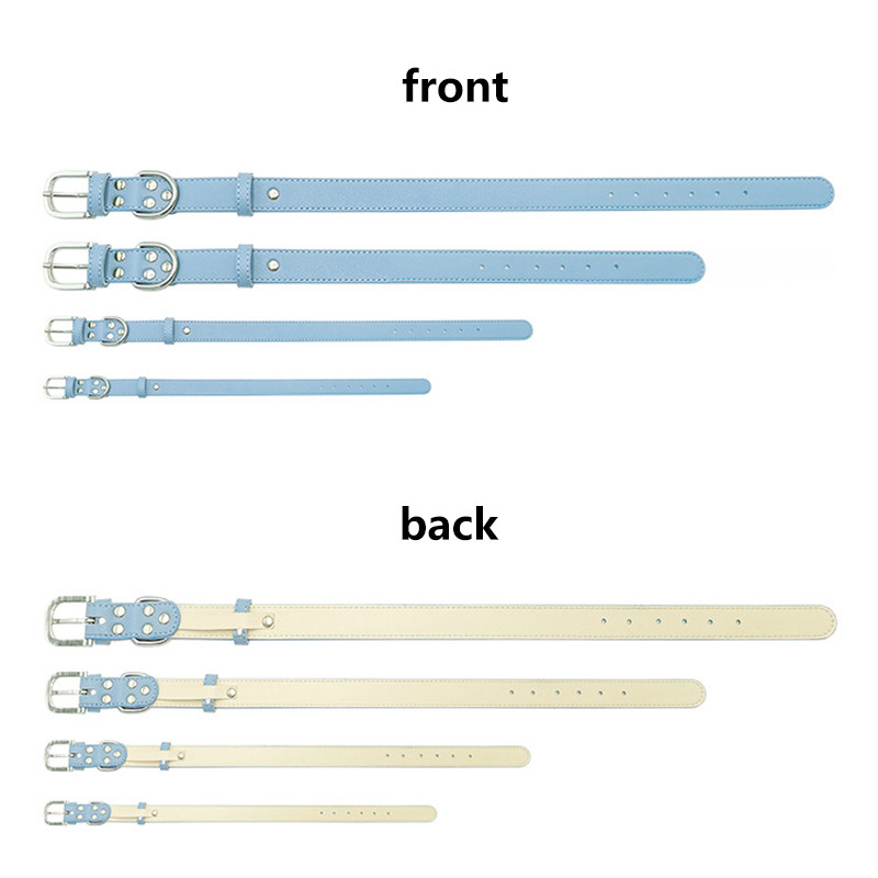 Jauna luksusa PU ādas apkakle vidēji lieliem suņiem Regulējama kaklarota suņu kaklasiksna Izturīga kaķu kaķu kucēnu mājdzīvnieku piederumi