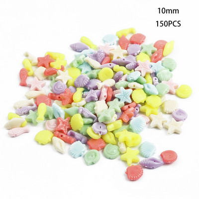 Jauktas krāsas akrila krelles DIY apģērbu šūšana perforācijas krelles mākslai Scrapbooking dekorēšana DIY rotaslietu izgatavošana