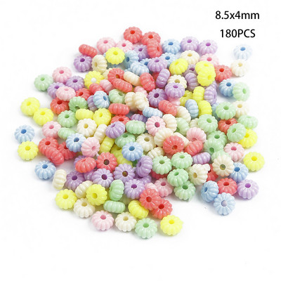 Jauktas krāsas akrila krelles DIY apģērbu šūšana perforācijas krelles mākslai Scrapbooking dekorēšana DIY rotaslietu izgatavošana