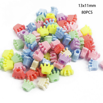 Jauktas krāsas akrila krelles DIY apģērbu šūšana perforācijas krelles mākslai Scrapbooking dekorēšana DIY rotaslietu izgatavošana