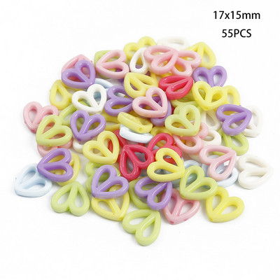 Jauktas krāsas akrila krelles DIY apģērbu šūšana perforācijas krelles mākslai Scrapbooking dekorēšana DIY rotaslietu izgatavošana