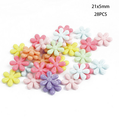 Jauktas krāsas akrila krelles DIY apģērbu šūšana perforācijas krelles mākslai Scrapbooking dekorēšana DIY rotaslietu izgatavošana