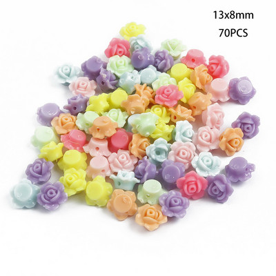 Jauktas krāsas akrila krelles DIY apģērbu šūšana perforācijas krelles mākslai Scrapbooking dekorēšana DIY rotaslietu izgatavošana