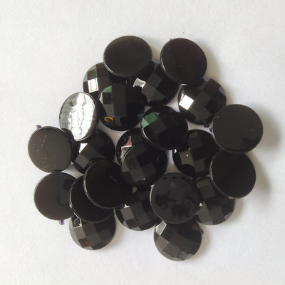 20mm 10gab/iepakojumā,melni siāma ametista apaļi akrila rhinestones,TAIVĀNA akrila kristāla plakana aizmugures rhinestones juvelierizstrādājumu aksesuāri