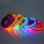 Neilona suņu kakla siksna Led Light nakts drošības Leopards mirgojoša kvēlojoša kaklasiksna suņiem Gaismas iejūga Gaismas kaklasiksna kaķim mazam mājdzīvniekam