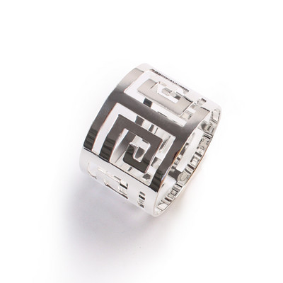 6gab Metāla kāzu salvešu gredzeni Galda noformējums Dobs ģimenes salidojums Ikdienā lietojams salvešu sprādzes turētājs kāzām