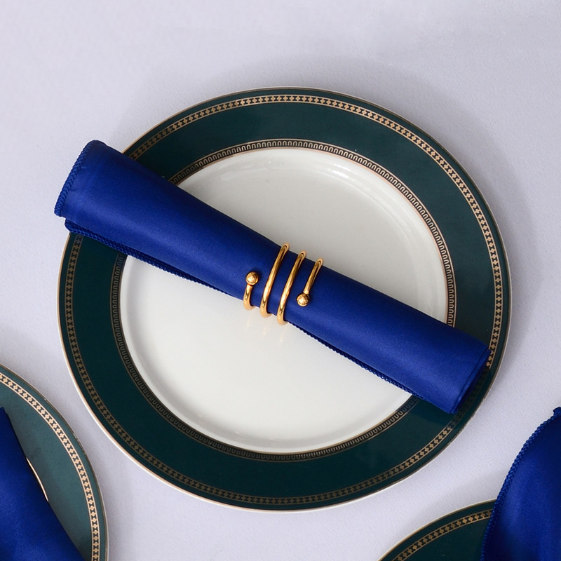 6gab Metāla kāzu salvešu gredzeni Galda noformējums Dobs ģimenes salidojums Ikdienā lietojams salvešu sprādzes turētājs kāzām