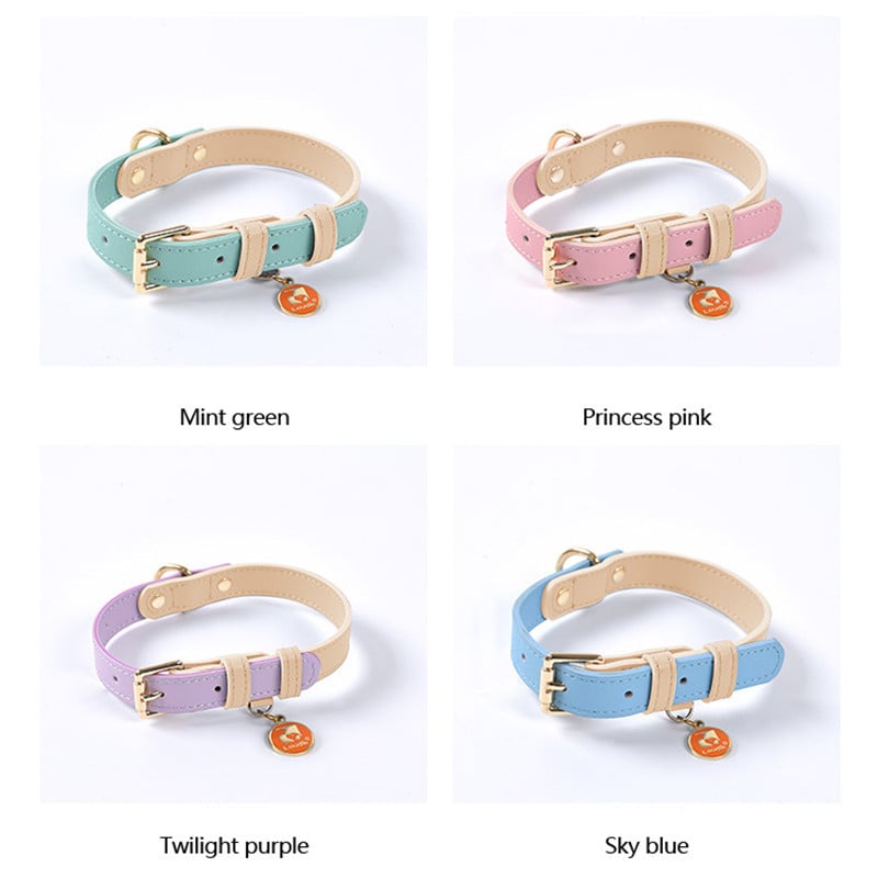 Ādas suņu kakla siksna DIY personalizēta, iegravēta kucēna nosaukuma plāksnītes ID kaklasiksnas, regulējamas maziem un vidējiem suņiem mājdzīvnieku apkakles pēc pasūtījuma