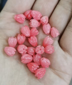 10gab 6x9mm koraļļu rozā tulpju pumpuri ar pērlītēm brīvas krelles drēbēm krelles rotājumi īsu albumu rotājumi amatniecības izgatavošana