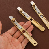 Ādas griešanas instrumenta pozicionēšana Griešanas mašīna Vara apgriešanas nazis Tīra vara ādas nazis DIY ādas amatniecības instrumenti