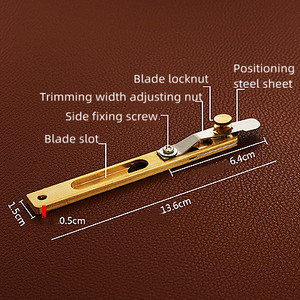 Ādas griešanas instrumenta pozicionēšana Griešanas mašīna Vara apgriešanas nazis Tīra vara ādas nazis DIY ādas amatniecības instrumenti