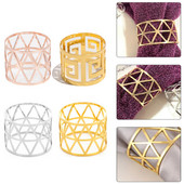 Salvešu gredzeni 6 gab. Zelta sudraba krēslu sprādzes Dzimšanas dienas galdi Dekorācijas Kāzu Labvēlības Ziemassvētku Vakariņu Galdu turētāji Mājas piederumi