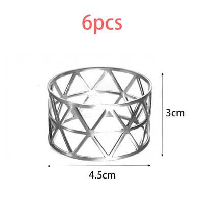 Salvešu gredzeni 6 gab. Zelta sudraba krēslu sprādzes Dzimšanas dienas galdi Dekorācijas Kāzu Labvēlības Ziemassvētku Vakariņu Galdu turētāji Mājas piederumi