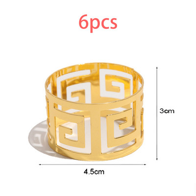 Salvešu gredzeni 6 gab. Zelta sudraba krēslu sprādzes Dzimšanas dienas galdi Dekorācijas Kāzu Labvēlības Ziemassvētku Vakariņu Galdu turētāji Mājas piederumi