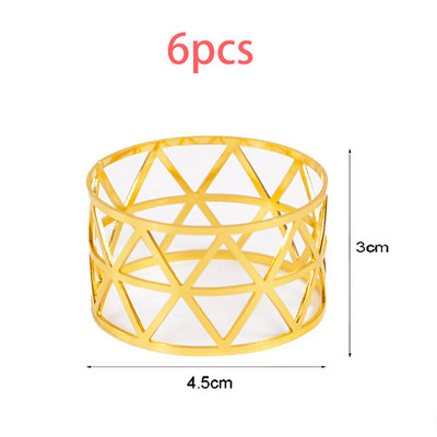Salvešu gredzeni 6 gab. Zelta sudraba krēslu sprādzes Dzimšanas dienas galdi Dekorācijas Kāzu Labvēlības Ziemassvētku Vakariņu Galdu turētāji Mājas piederumi