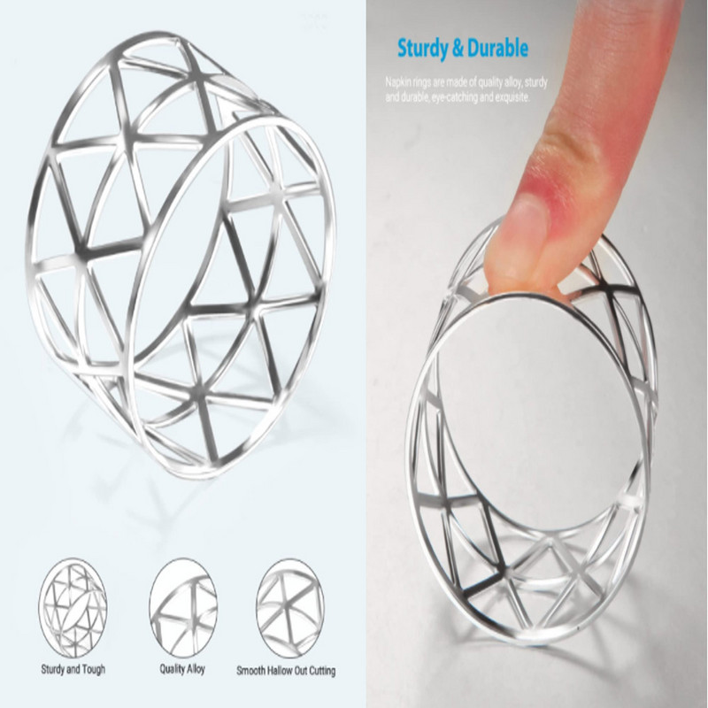 Salvešu gredzeni 6 gab. Zelta sudraba krēslu sprādzes Dzimšanas dienas galdi Dekorācijas Kāzu Labvēlības Ziemassvētku Vakariņu Galdu turētāji Mājas piederumi