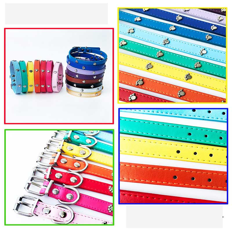 Suņu kakla siksna Ādas siksna Maza suņu kakla siksna Bezmaksas piederumi kucēniem Mājdzīvnieku piederumi Ķepas Ādas kaklasiksna Zelta retrīvera aksesuāri E