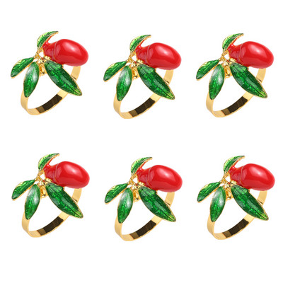 Dvianna 6Gb citronu salvešu gredzenu turētājs Pateicības dienai Ziemassvētku Kāzu vakariņām Svētku Lieldienu galda noformējums 2023 HWC100