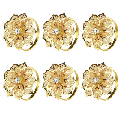 Dvianna 6Gb citronu salvešu gredzenu turētājs Pateicības dienai Ziemassvētku Kāzu vakariņām Svētku Lieldienu galda noformējums 2023 HWC100