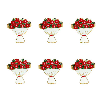 Dvianna 6Gb citronu salvešu gredzenu turētājs Pateicības dienai Ziemassvētku Kāzu vakariņām Svētku Lieldienu galda noformējums 2023 HWC100